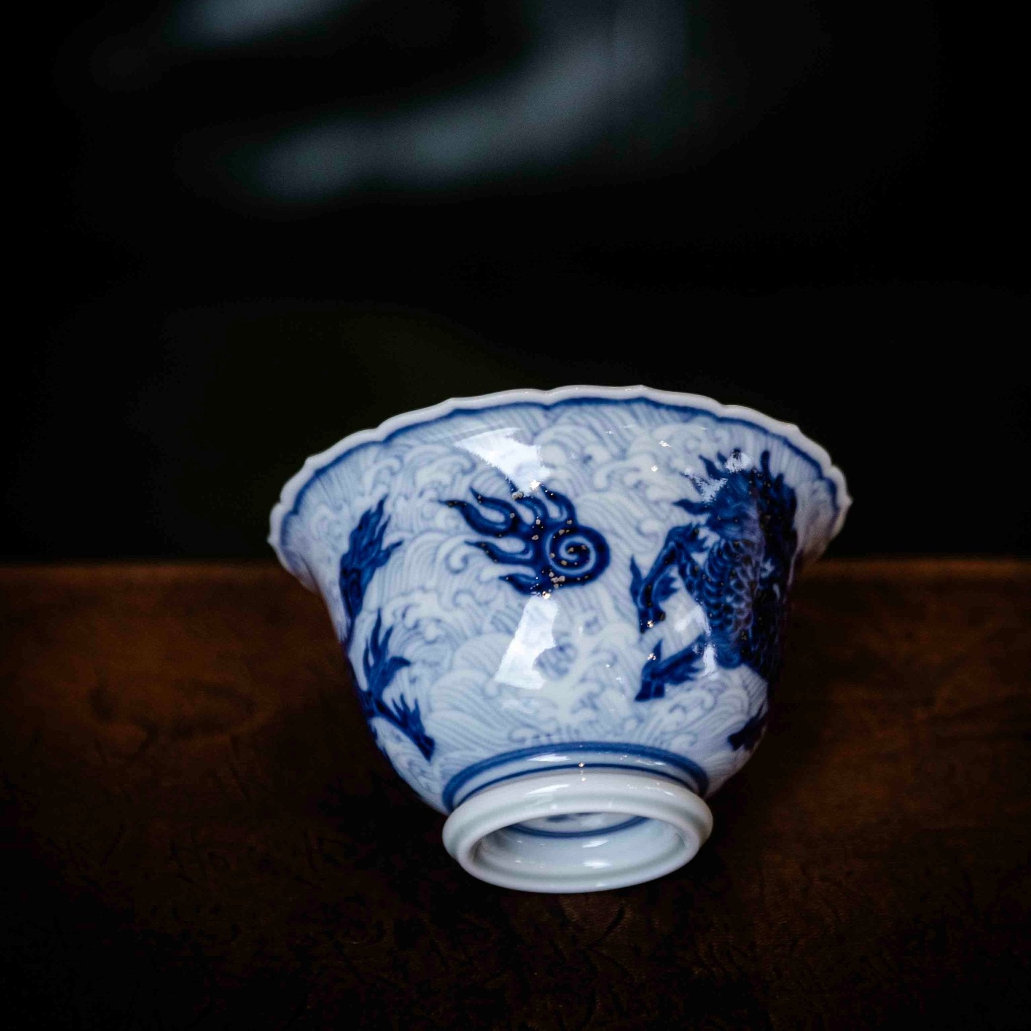Hai Shui Qi Lin 100cc - Jing De Zhen Porcelain Gaiwan - zycs_China