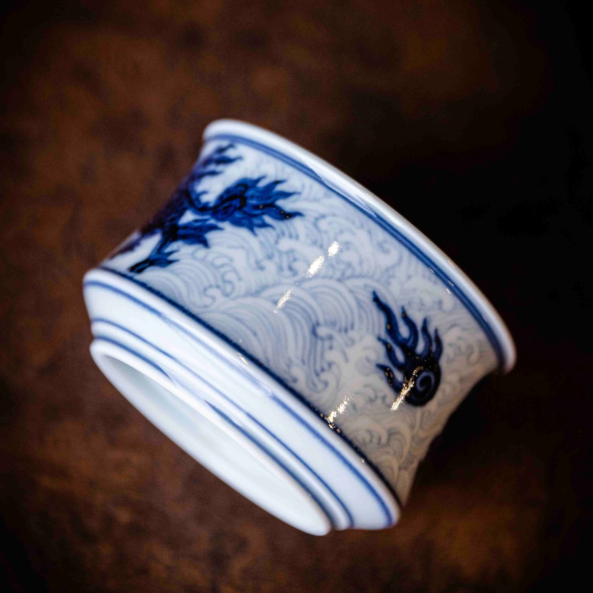 Hai Shui Qi Lin 100cc - Jing De Zhen Porcelain Gaiwan - zycs_China