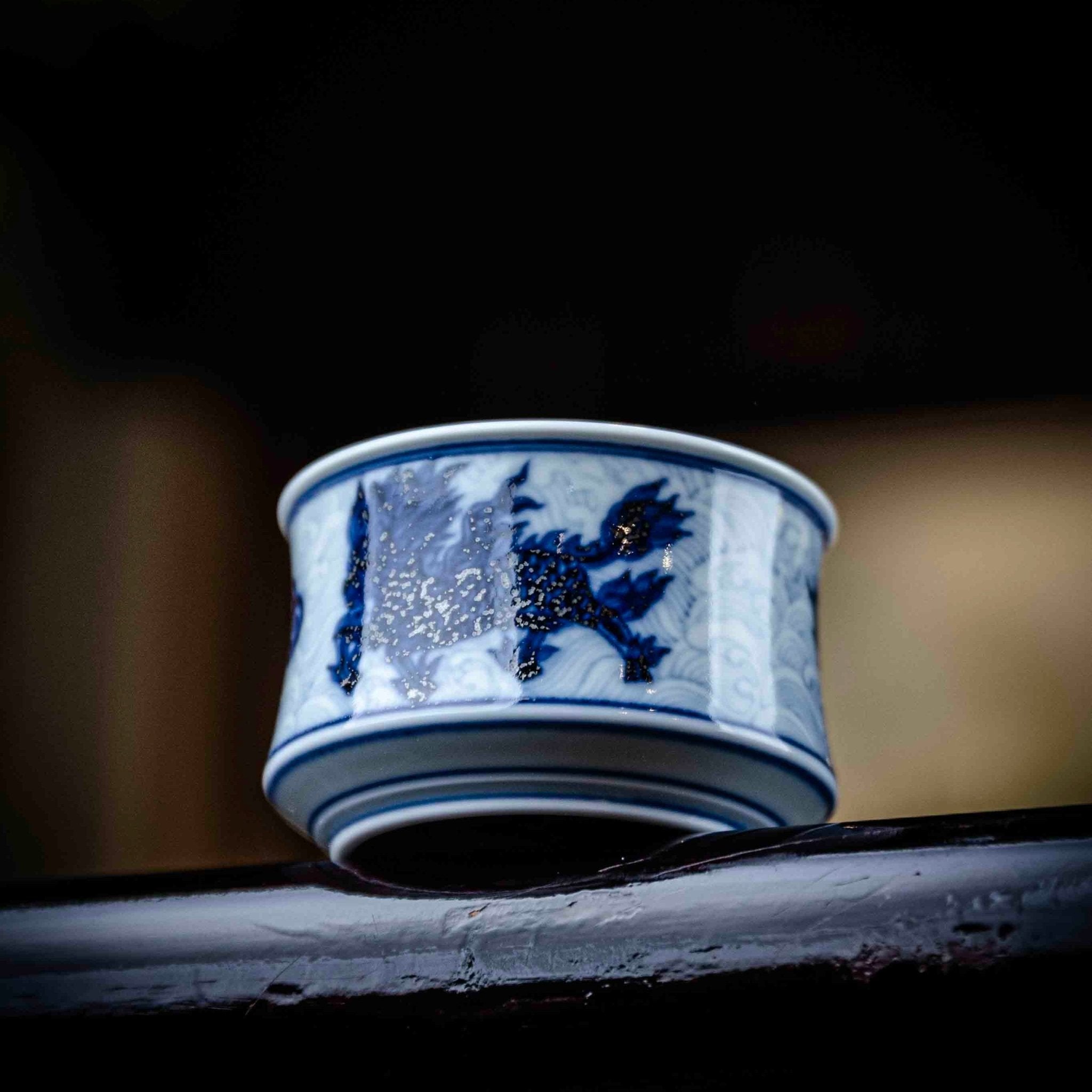 Hai Shui Qi Lin 100cc - Jing De Zhen Porcelain Gaiwan - zycs_China