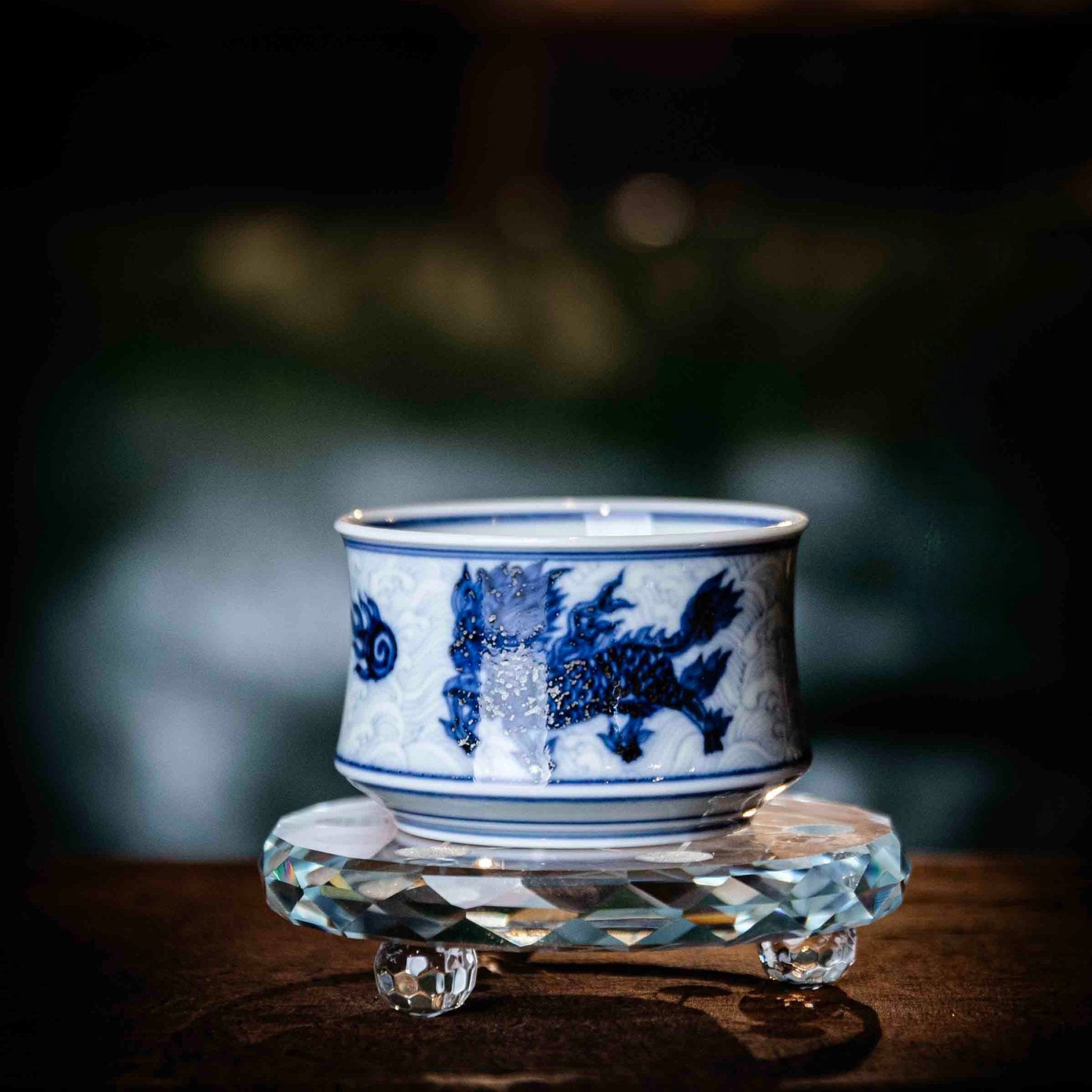 Hai Shui Qi Lin 100cc - Jing De Zhen Porcelain Gaiwan - zycs_China