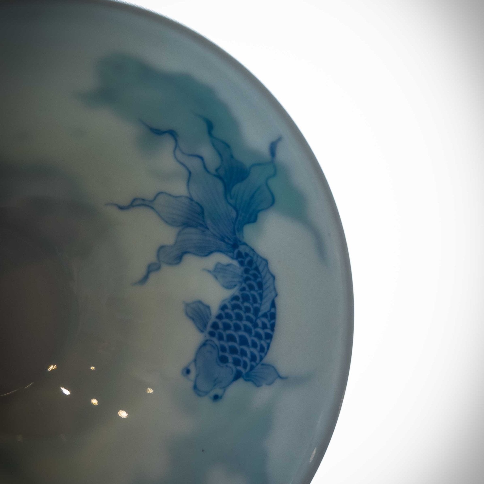Hai Shui Yu Wen 150cc - Jing De Zhen Porcelain Gaiwan - zycs_China