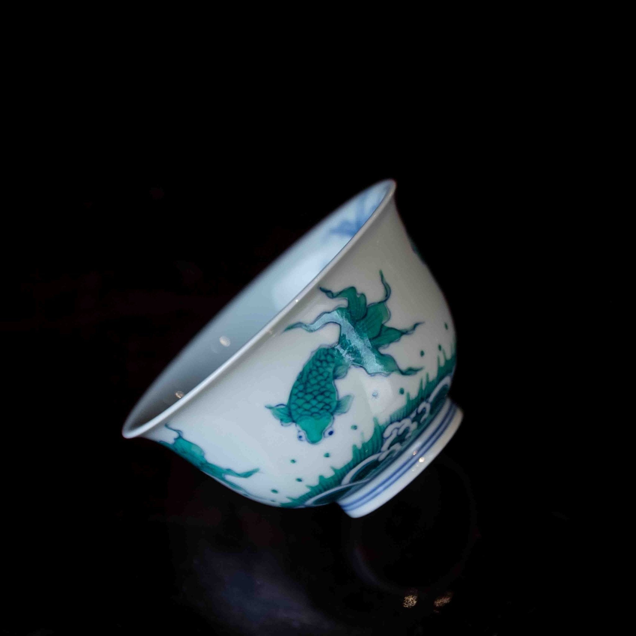 Hai Shui Yu Wen 150cc - Jing De Zhen Porcelain Gaiwan - zycs_China