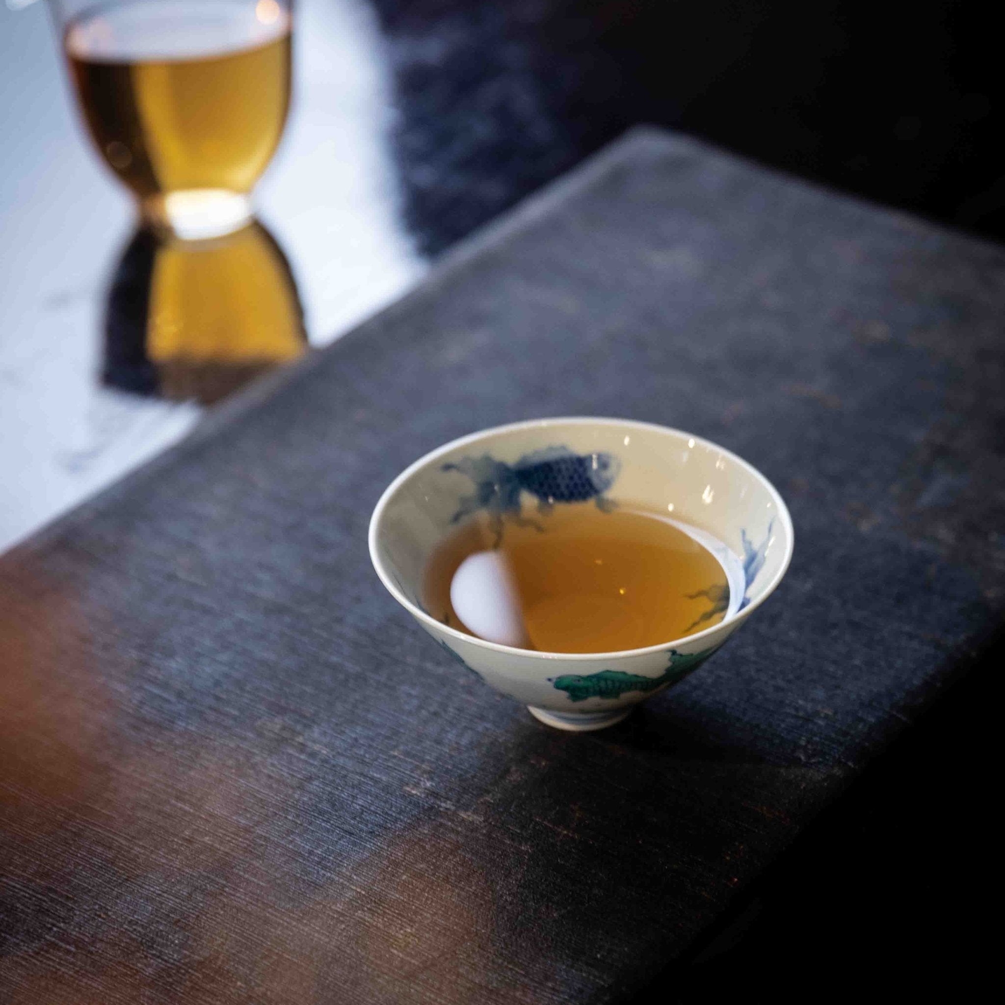 Hai Shui Yu Wen 150cc - Jing De Zhen Porcelain Gaiwan - zycs_China