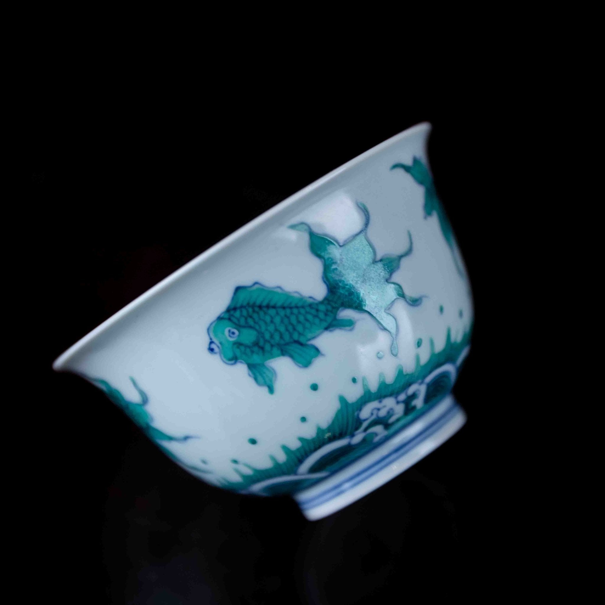 Hai Shui Yu Wen 150cc - Jing De Zhen Porcelain Gaiwan - zycs_China