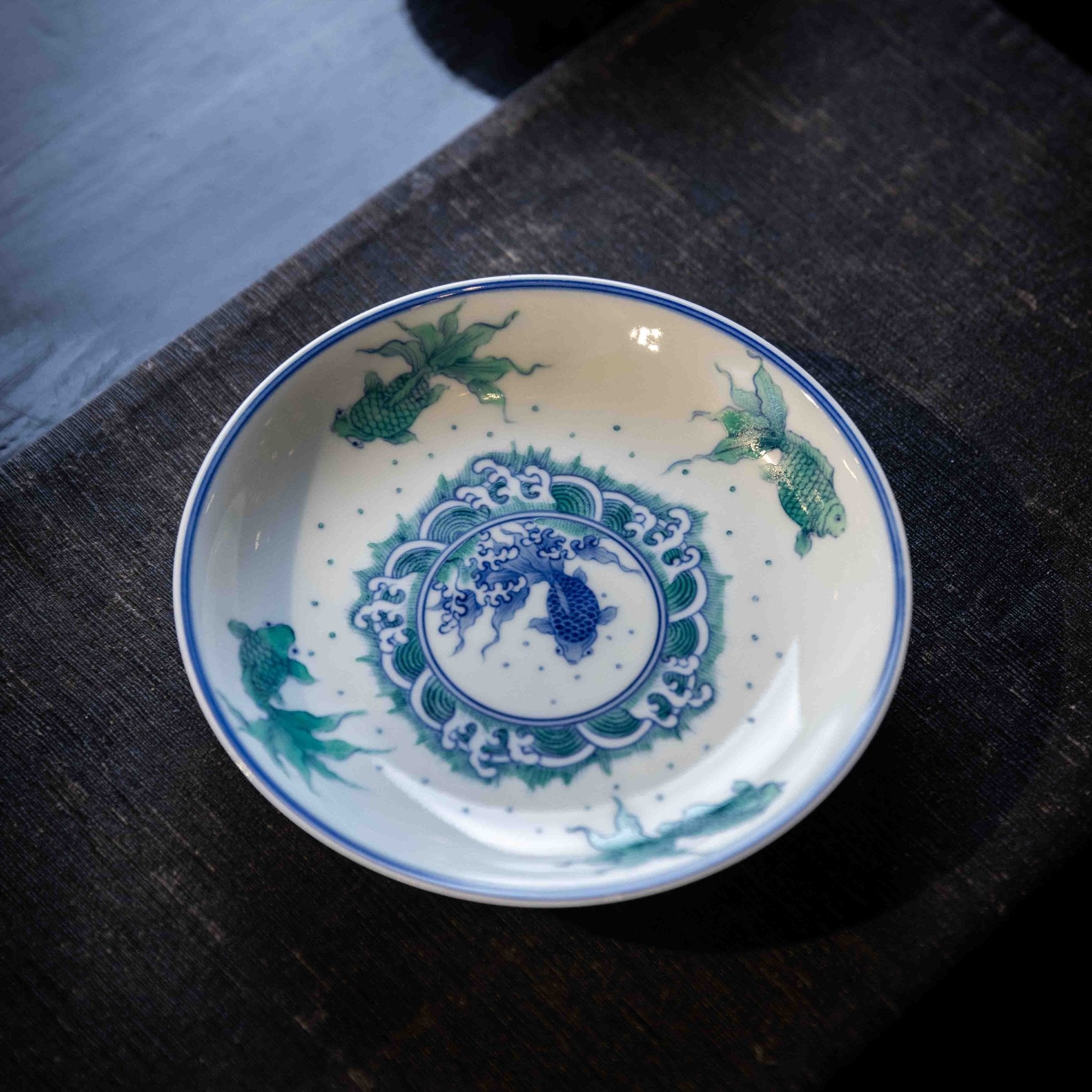 Hai Shui Yu Wen 150cc - Jing De Zhen Porcelain Gaiwan - zycs_China