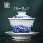 Hai Shui Yu Wen - Jing De Zhen Porcelain Gaiwan - zycs_China - tea - teapot