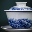 Hai Shui Yu Wen - Jing De Zhen Porcelain Gaiwan - zycs_China - tea - teapot