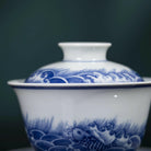 Hai Shui Yu Wen - Jing De Zhen Porcelain Gaiwan - zycs_China - tea - teapot