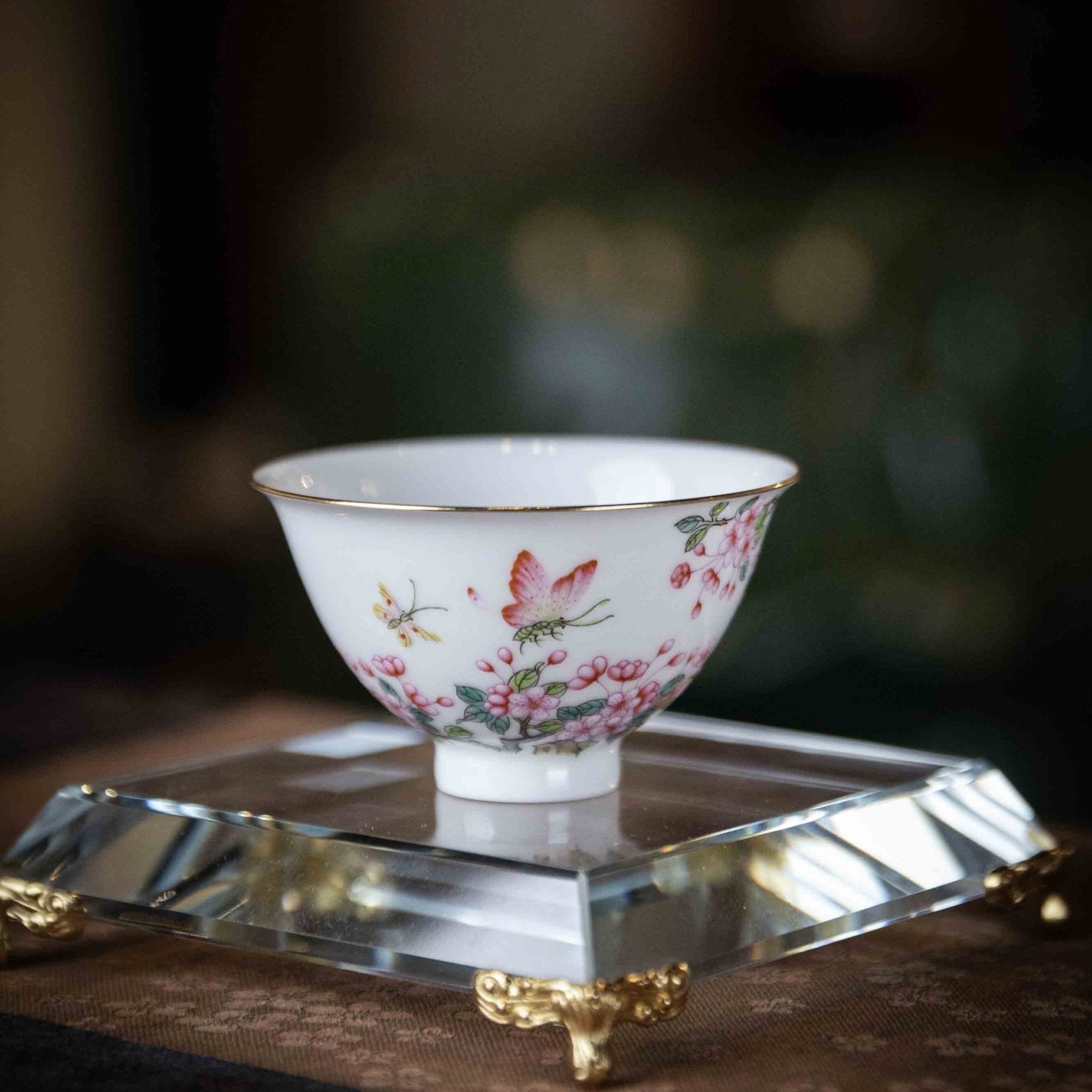 Hai Tang Hua 110cc - Jing De Zhen Porcelain Gaiwan - zycs_China