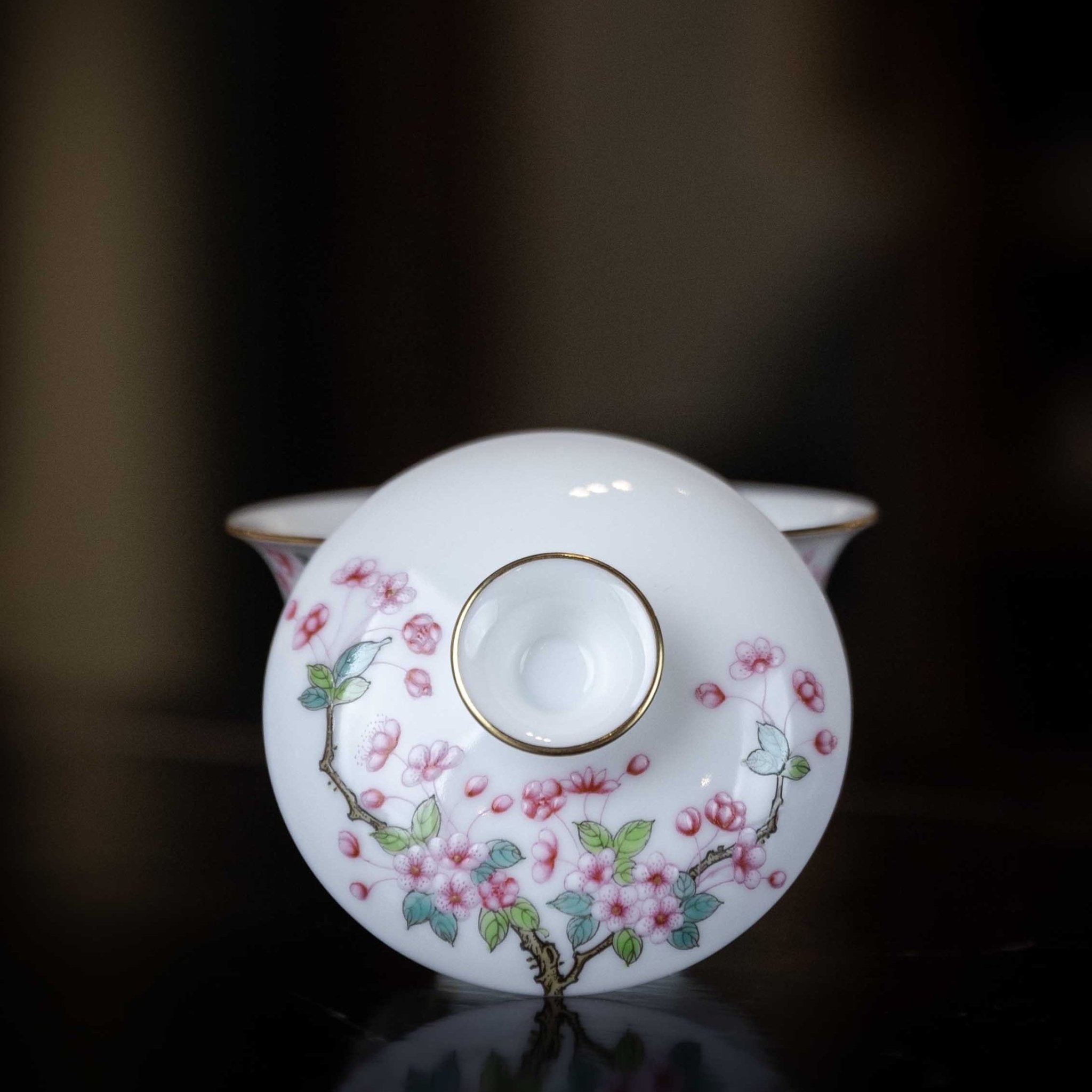 Hai Tang Hua 110cc - Jing De Zhen Porcelain Gaiwan - zycs_China