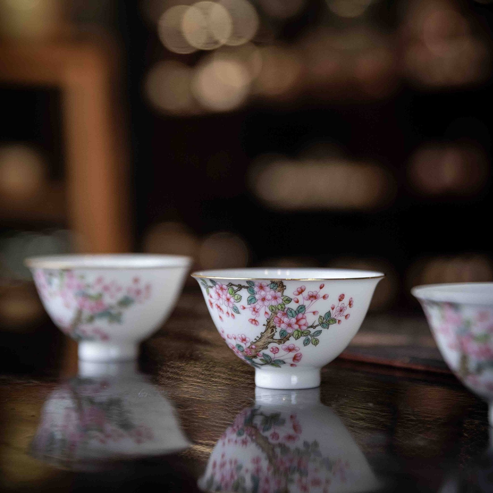 Hai Tang Hua 110cc - Jing De Zhen Porcelain Gaiwan - zycs_China