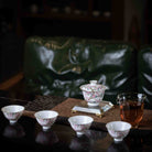Hai Tang Hua 110cc - Jing De Zhen Porcelain Gaiwan - zycs_China