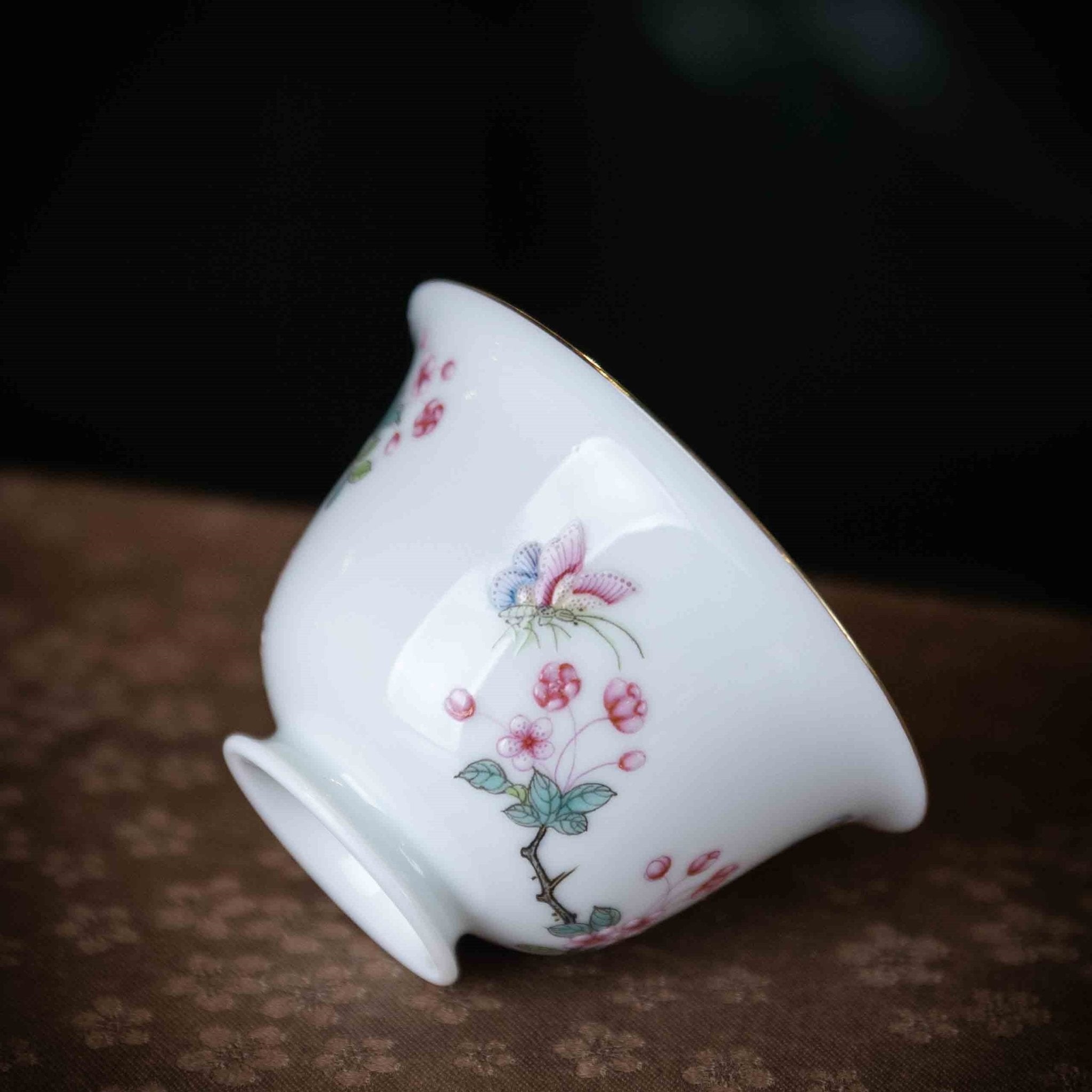 Hai Tang Hua 110cc - Jing De Zhen Porcelain Gaiwan - zycs_China