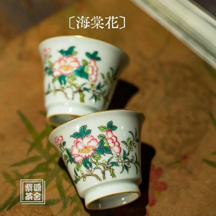 Hai Tang Hua - Jing De Zhen Porcelain Teacup - zycs_China - tea - teapot