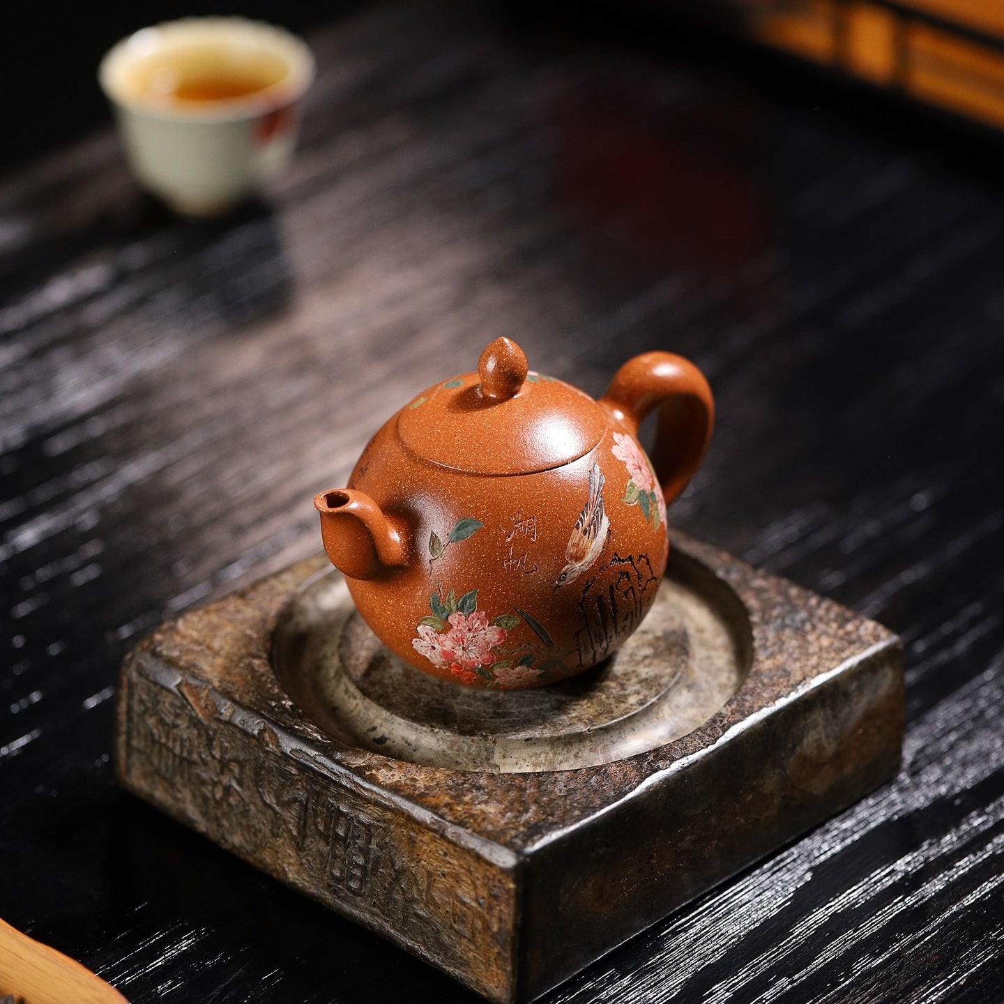Hai Tang Hua Ying 220cc - Yixing Handmade Teapot - zycs_China