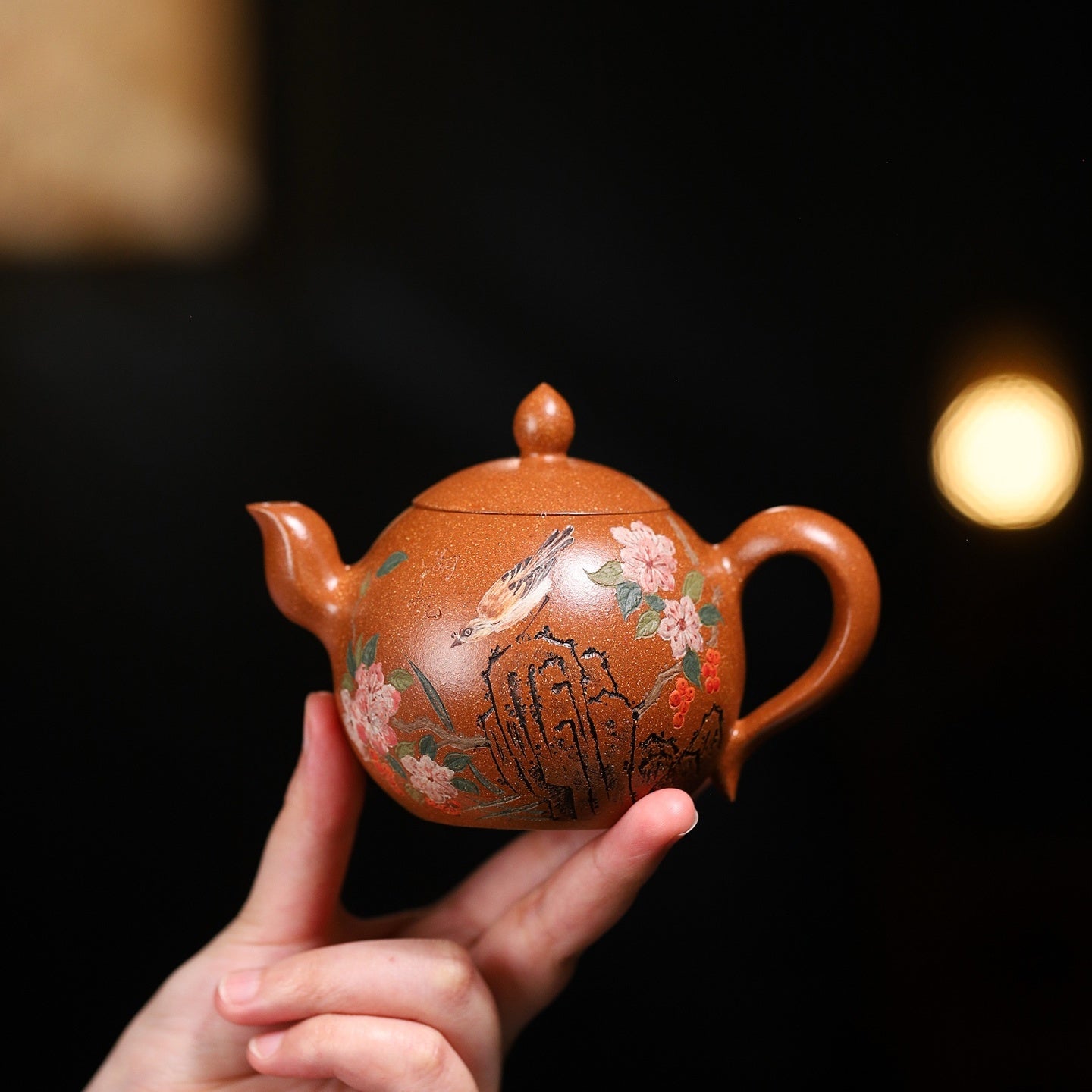 Hai Tang Hua Ying 220cc - Yixing Handmade Teapot - zycs_China