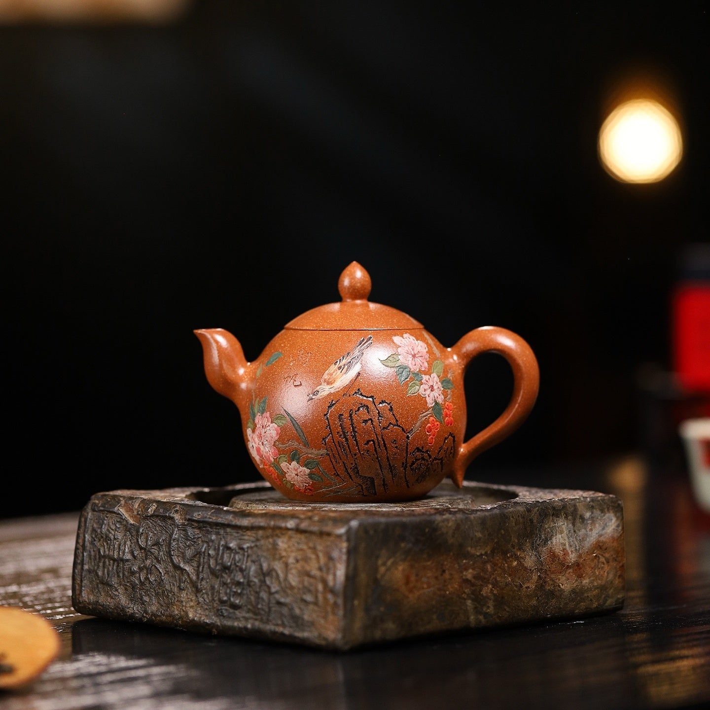 Hai Tang Hua Ying 220cc - Yixing Handmade Teapot - zycs_China