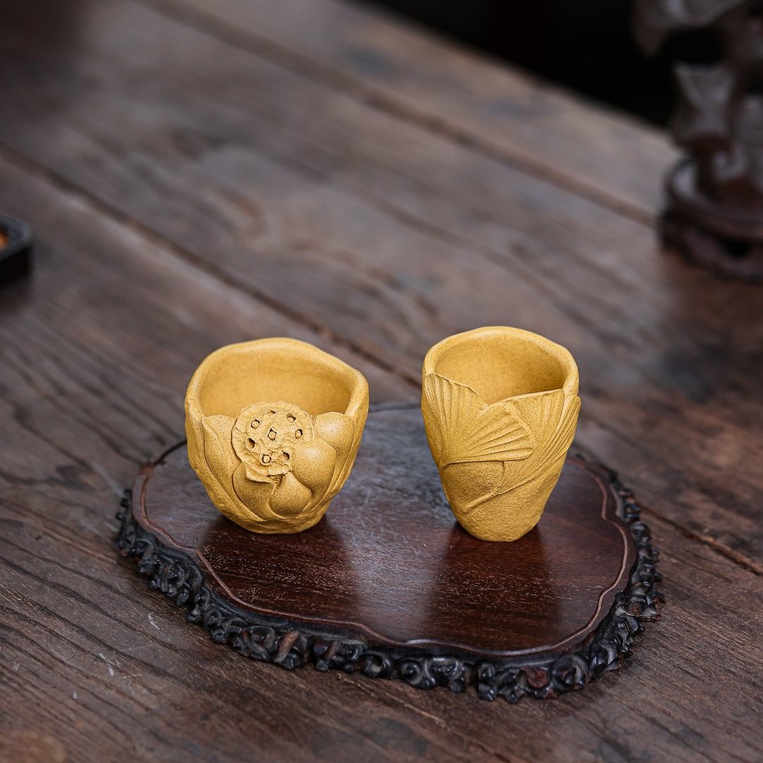 Hao Yun Lian Lian & Feng Ye 70~90cc - Yixing Handmade Teacup - zycs_China