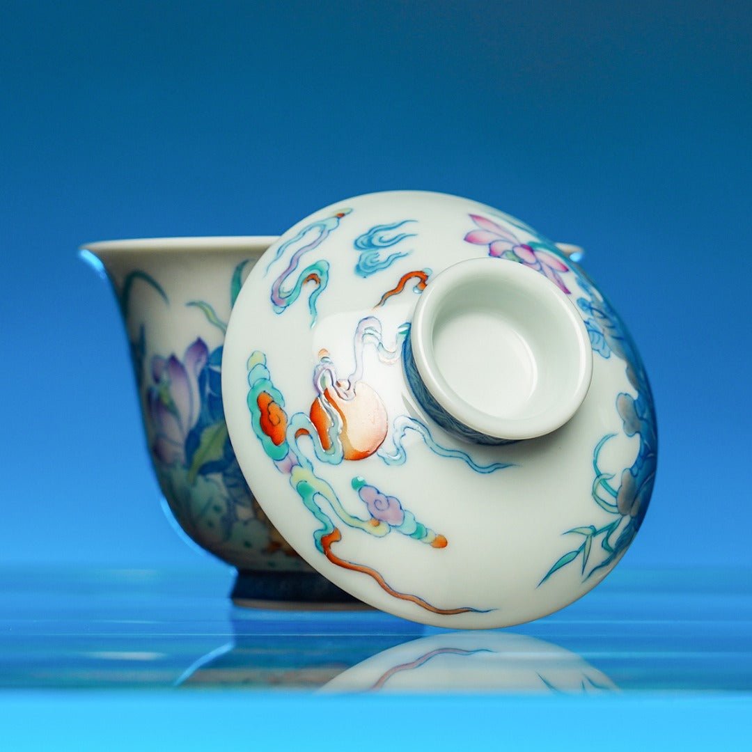 He Hua 130cc - Jing De Zhen Porcelain Gaiwan - zycs_China