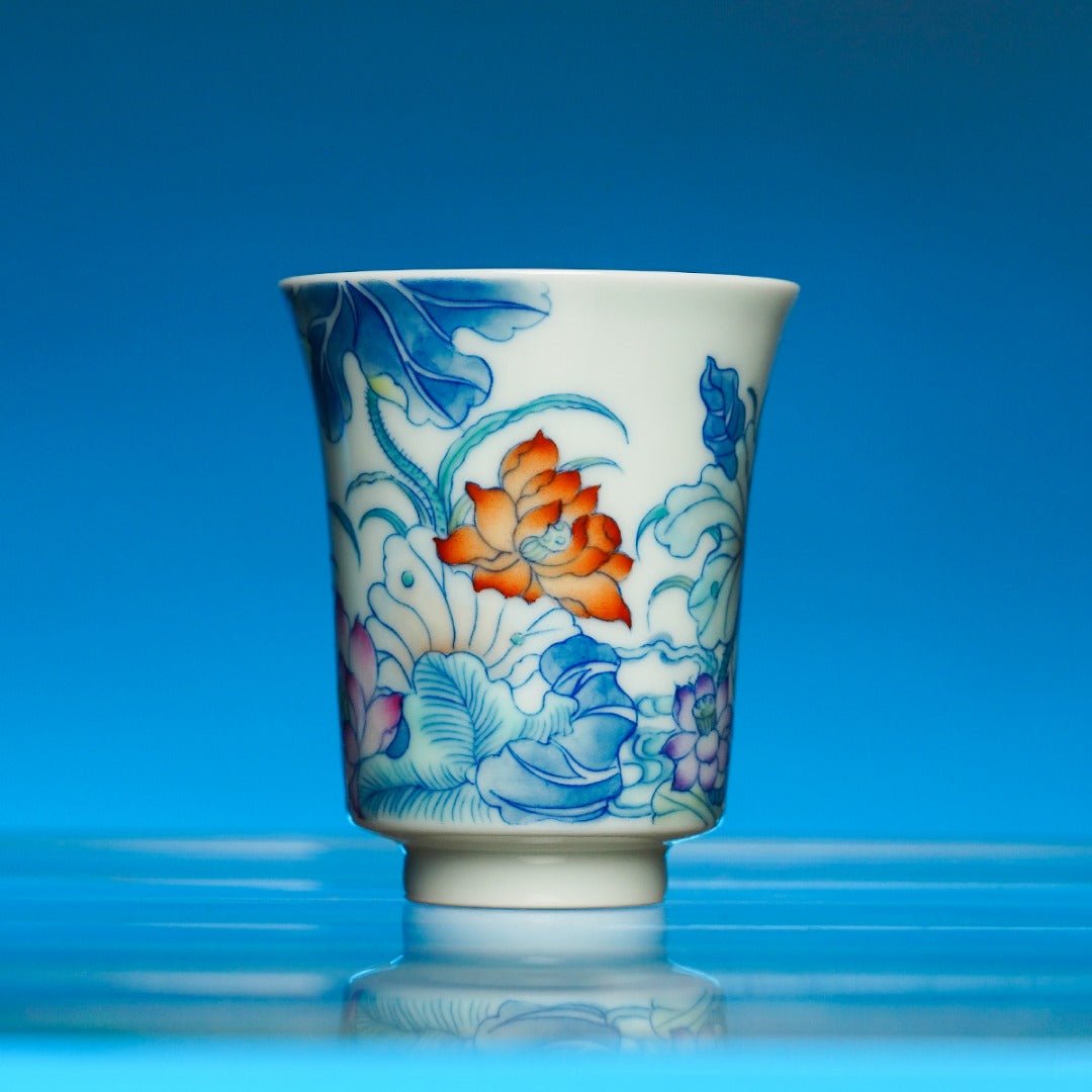 He Hua 130cc - Jing De Zhen Porcelain Gaiwan - zycs_China