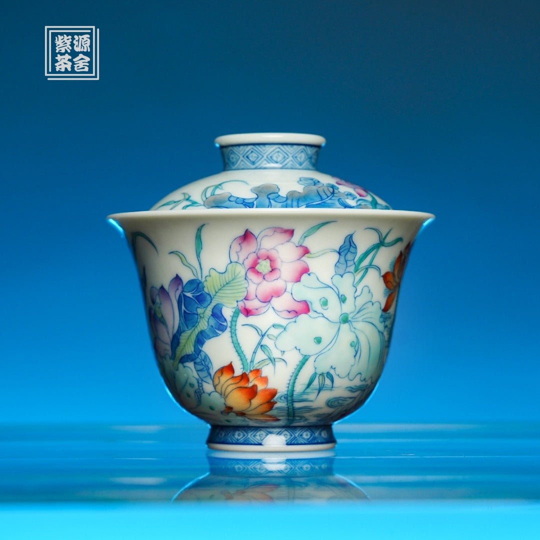 He Hua 130cc - Jing De Zhen Porcelain Gaiwan - zycs_China