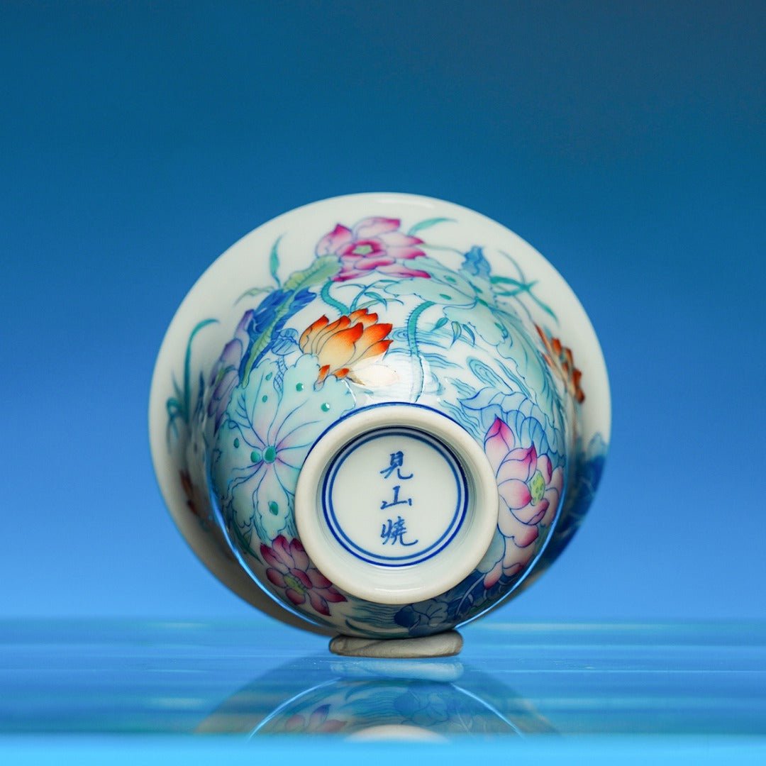 He Hua 130cc - Jing De Zhen Porcelain Gaiwan - zycs_China