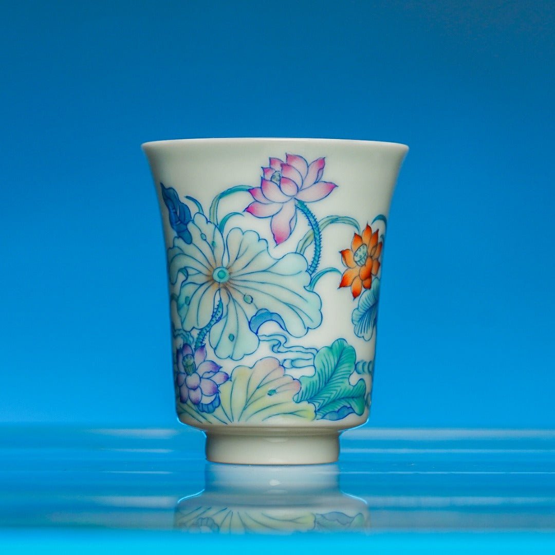 He Hua 130cc - Jing De Zhen Porcelain Gaiwan - zycs_China