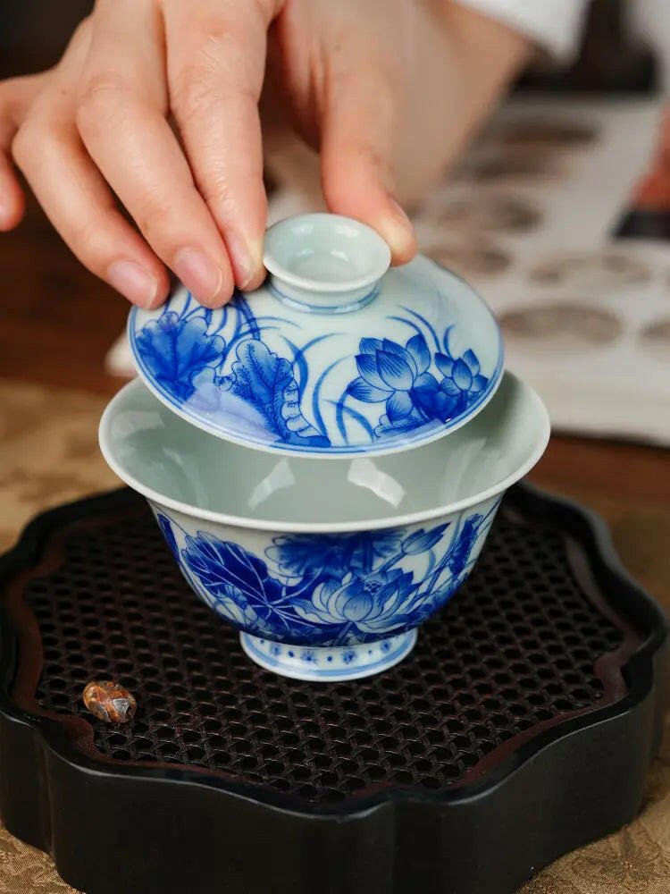 He Huang - Jing De Zhen Handmade Gai Wan - zycs_China