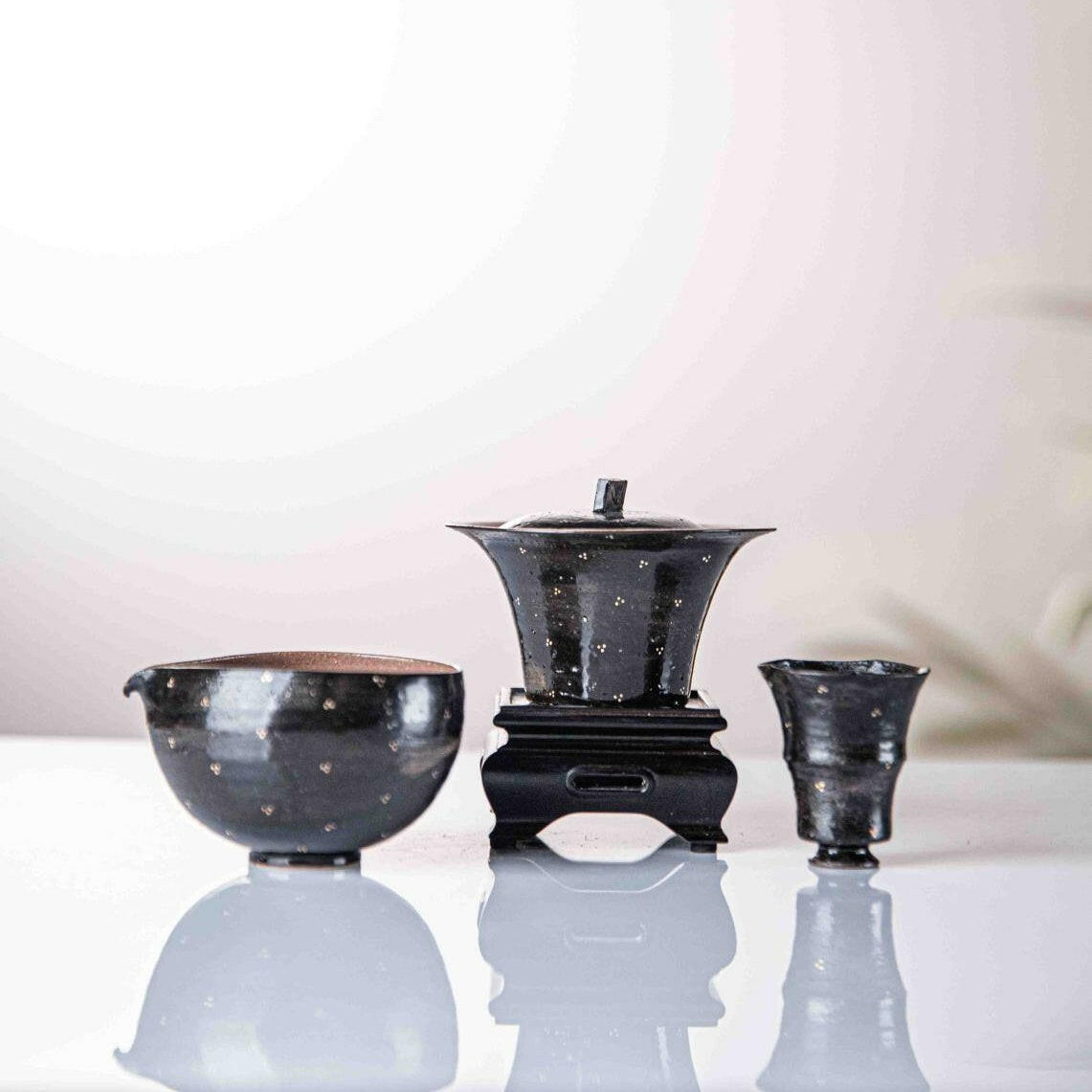 Hei Mei Hua Dian - Jing De Zhen Porcelain Gaiwan - zycs_China