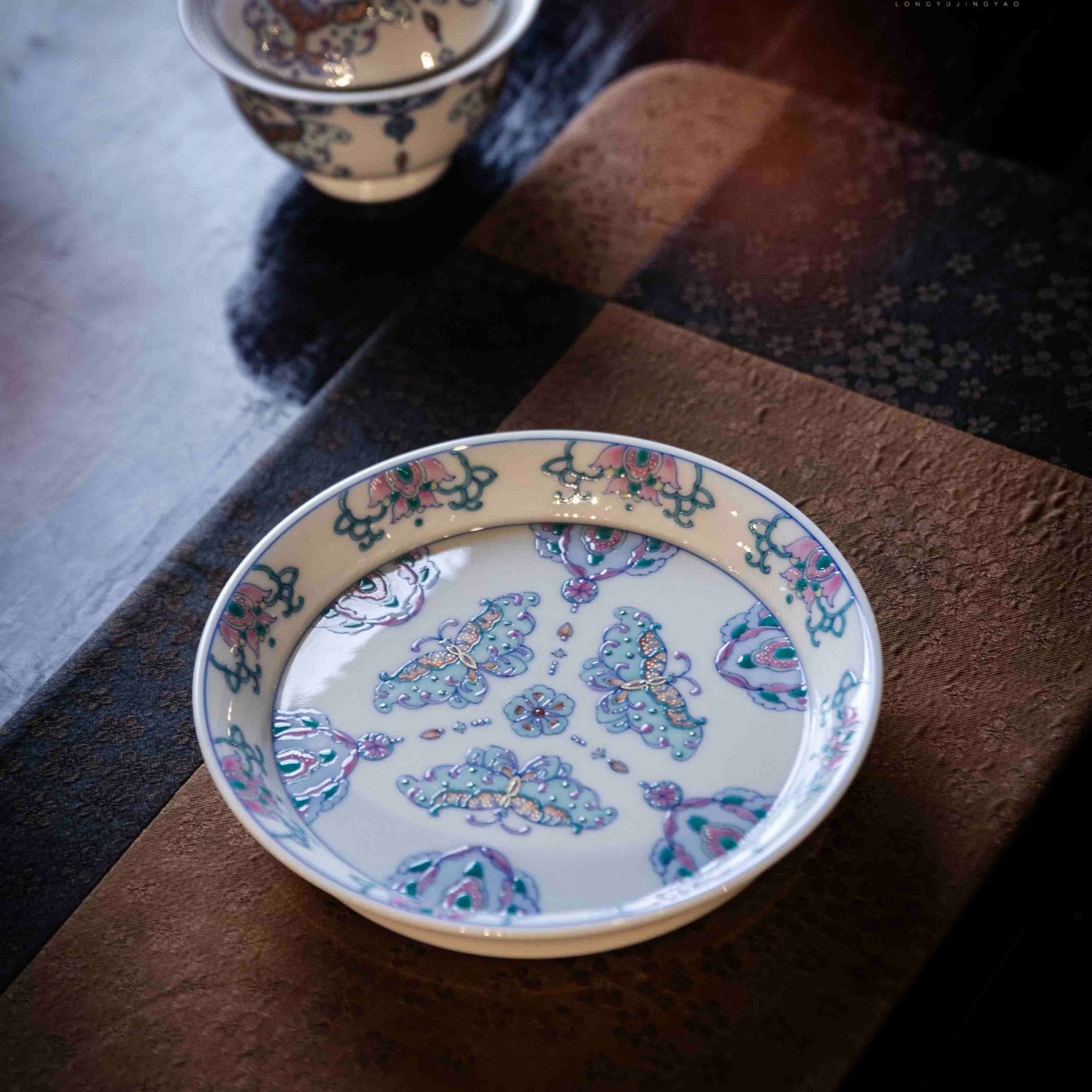 Hu Die 120cc - Jing De Zhen Porcelain Gaiwan - zycs_China