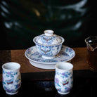Hu Die 120cc - Jing De Zhen Porcelain Gaiwan - zycs_China