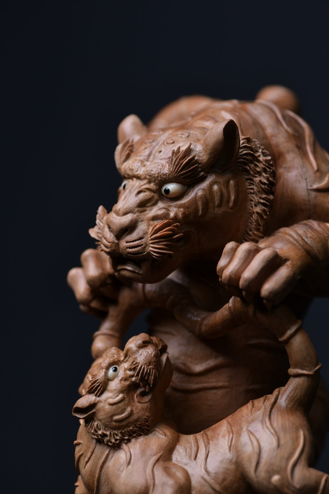 Hu Fu Wu Qian Zi - Wood Sculpture - zycs_China