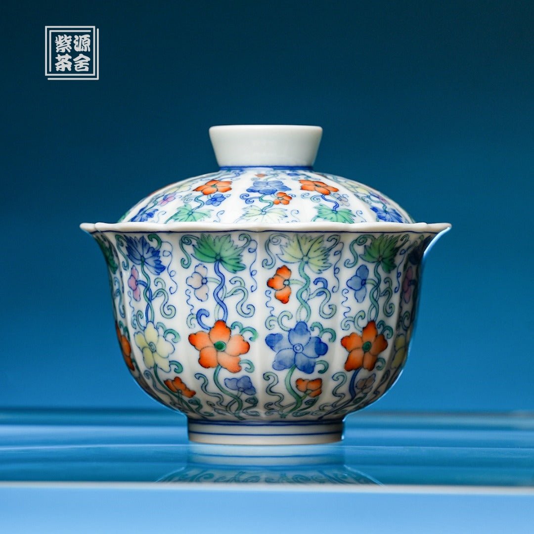Hua Ban 170cc - Jing De Zhen Porcelain Gaiwan - zycs_China