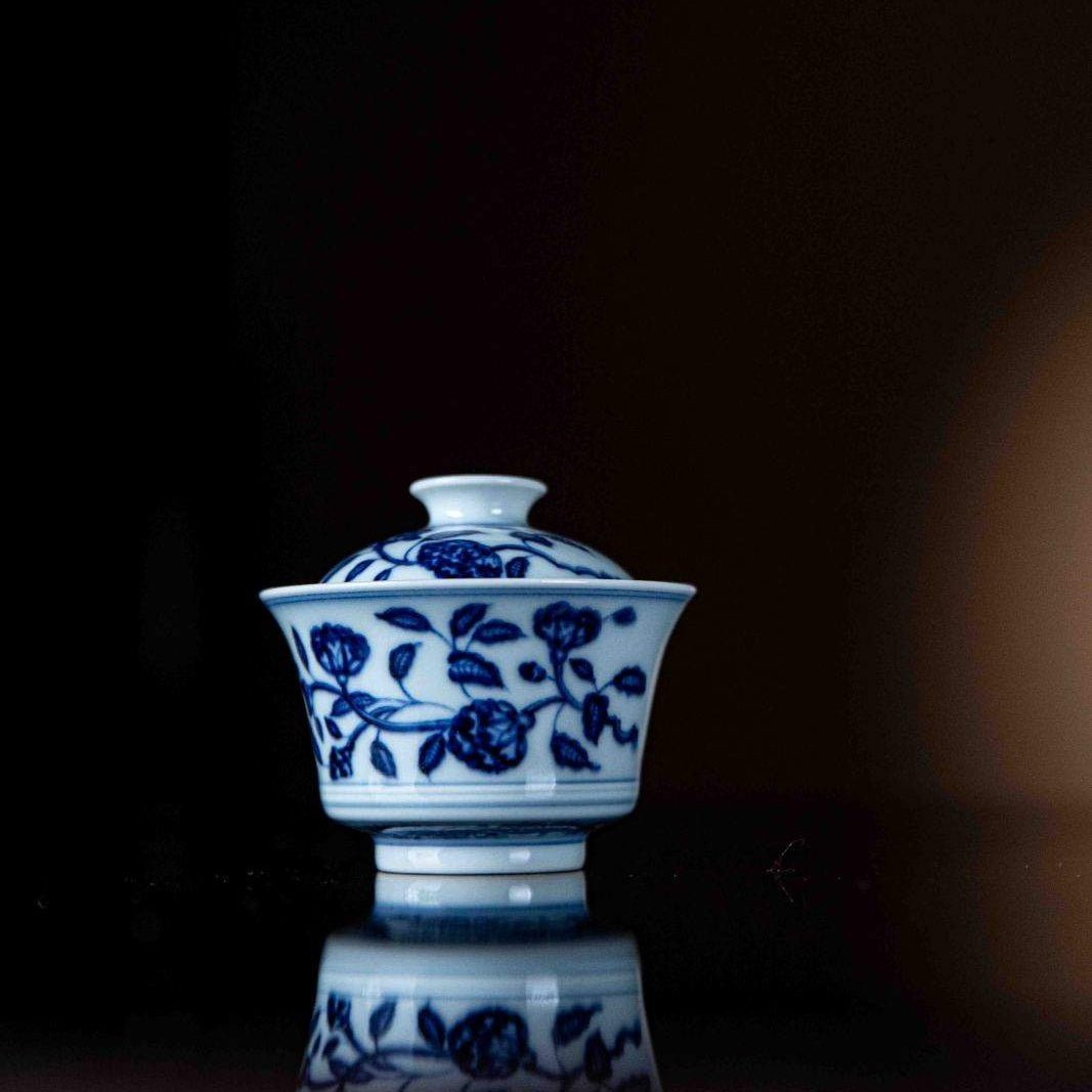 Hua Hui 100cc - Jing De Zhen Porcelain Gaiwan - zycs_China