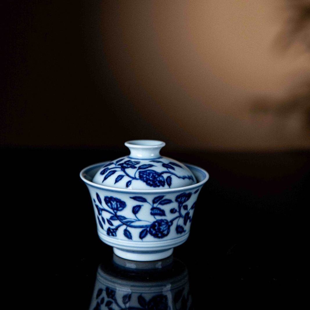 Hua Hui 100cc - Jing De Zhen Porcelain Gaiwan - zycs_China