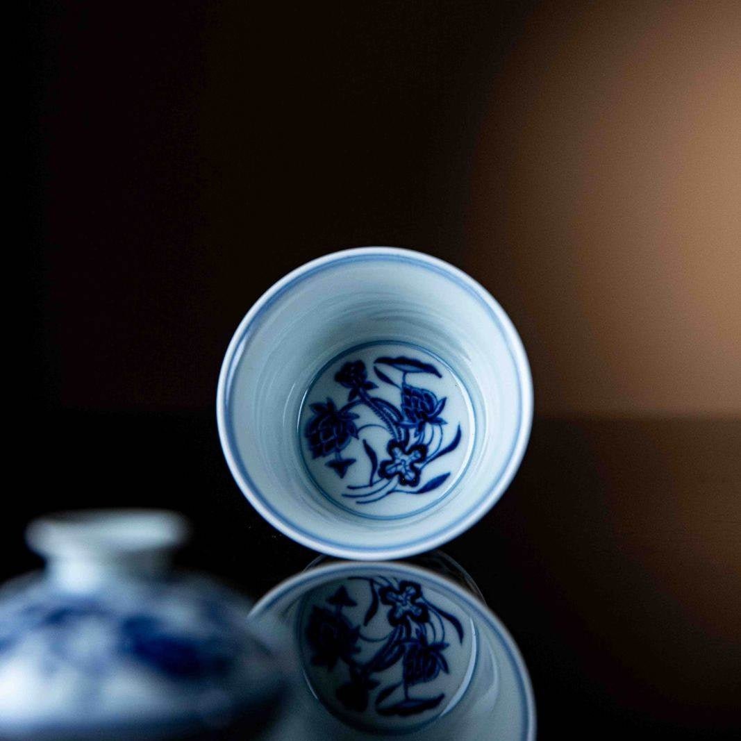 Hua Hui 100cc - Jing De Zhen Porcelain Gaiwan - zycs_China
