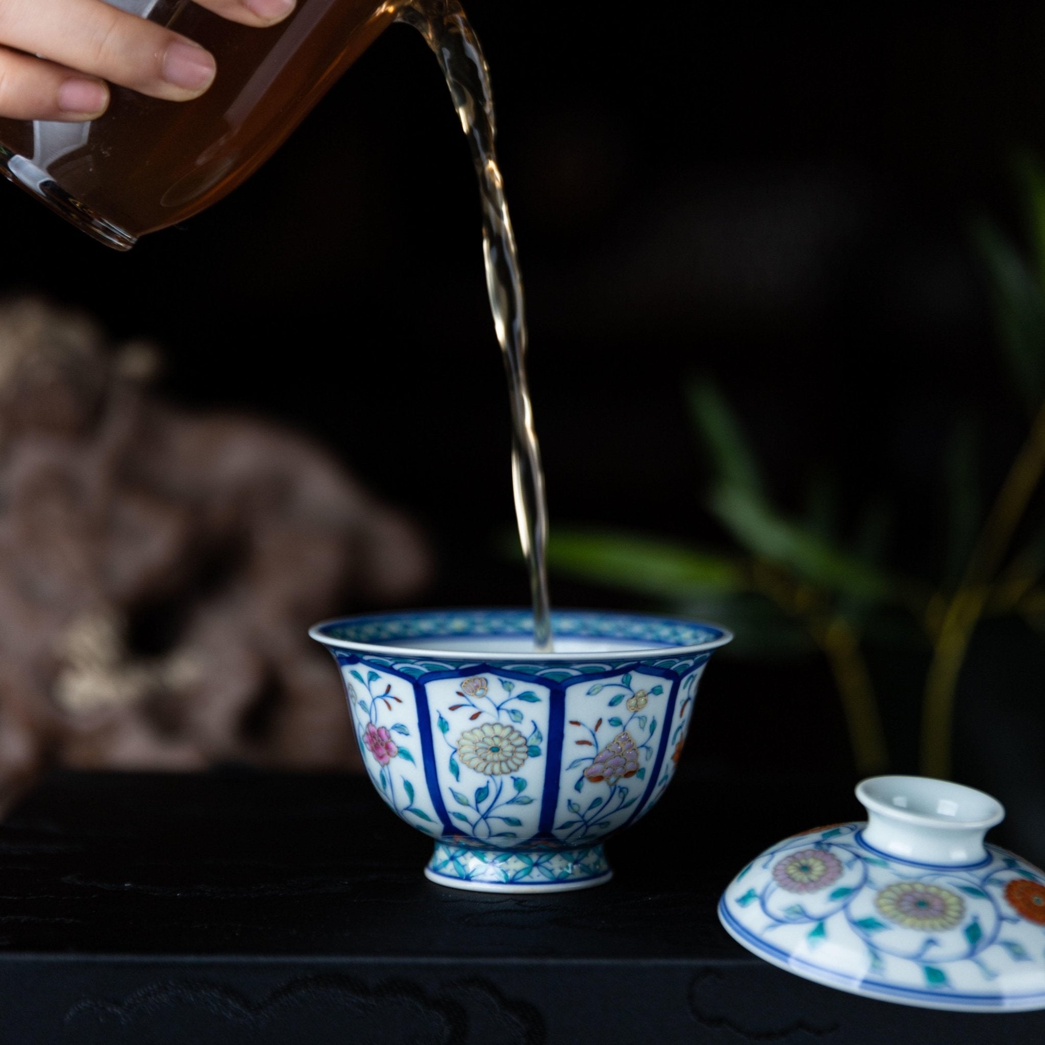 Hua Hui 130cc - Jing De Zhen Porcelain Gaiwan - zycs_China