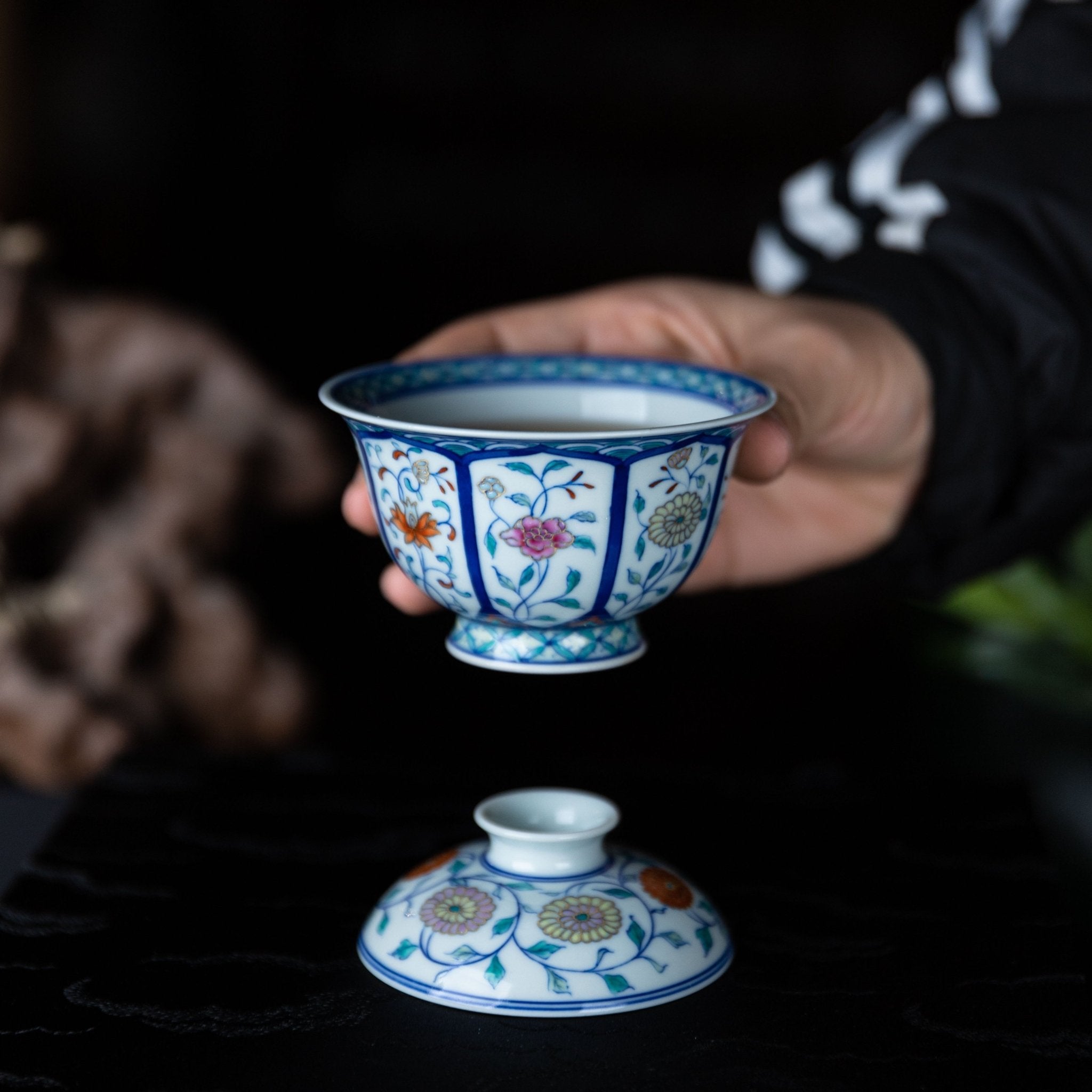 Hua Hui 130cc - Jing De Zhen Porcelain Gaiwan - zycs_China