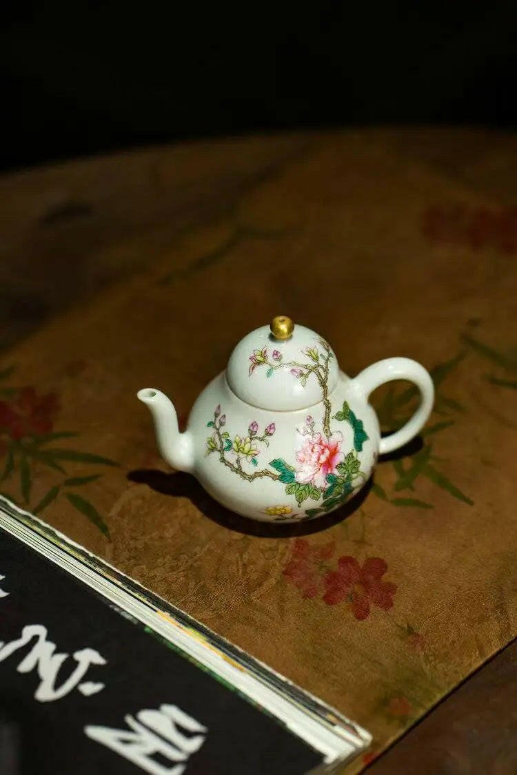 Hua Kai Fu Gui - Jing De Zhen Porcelain Teapot - zycs_China