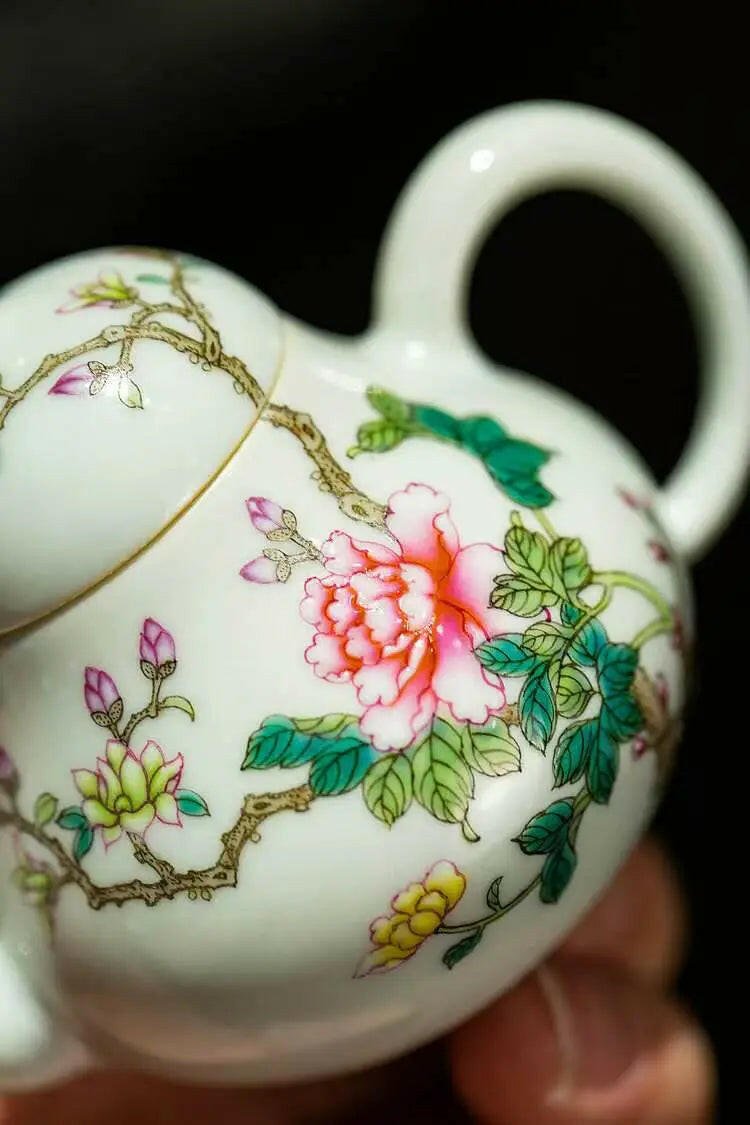 Hua Kai Fu Gui - Jing De Zhen Porcelain Teapot - zycs_China