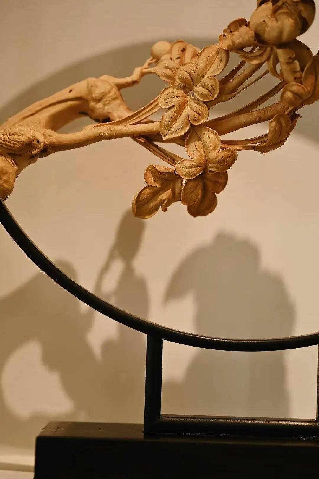 Hua Kai Fu Gui - Wood Sculpture - zycs_China