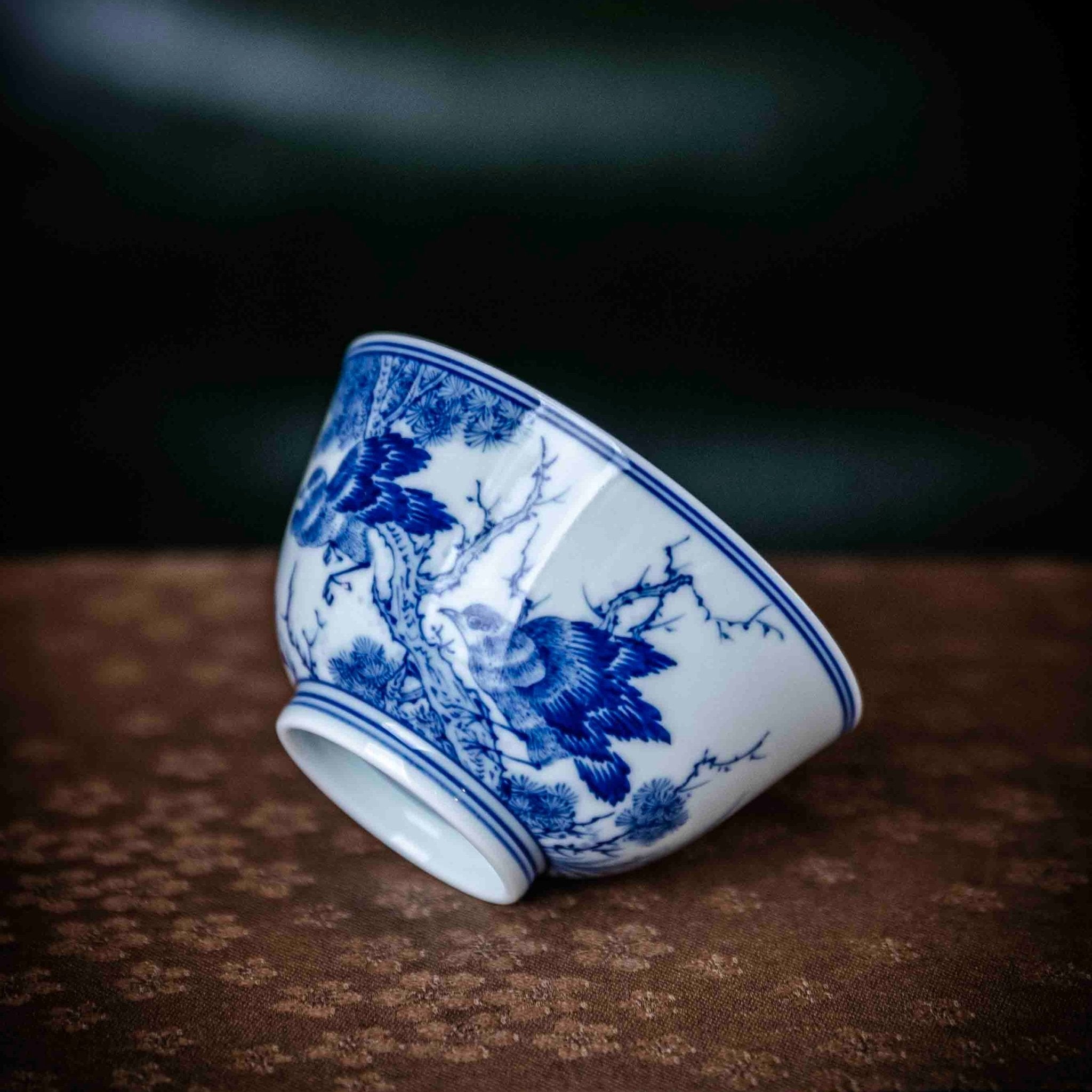 Hua Niao 120cc - Jing De Zhen Porcelain Gaiwan - zycs_China