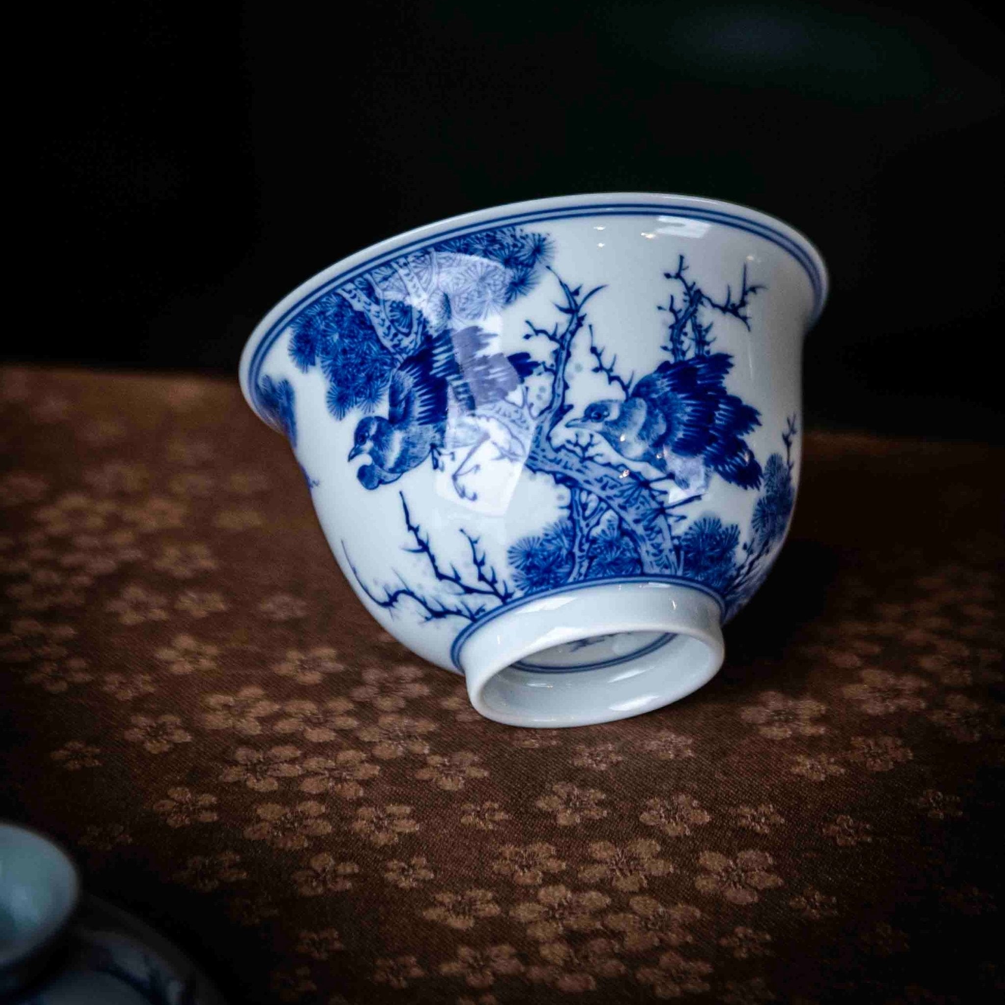 Hua Niao 120cc - Jing De Zhen Porcelain Gaiwan - zycs_China