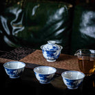 Hua Niao 120cc - Jing De Zhen Porcelain Gaiwan - zycs_China