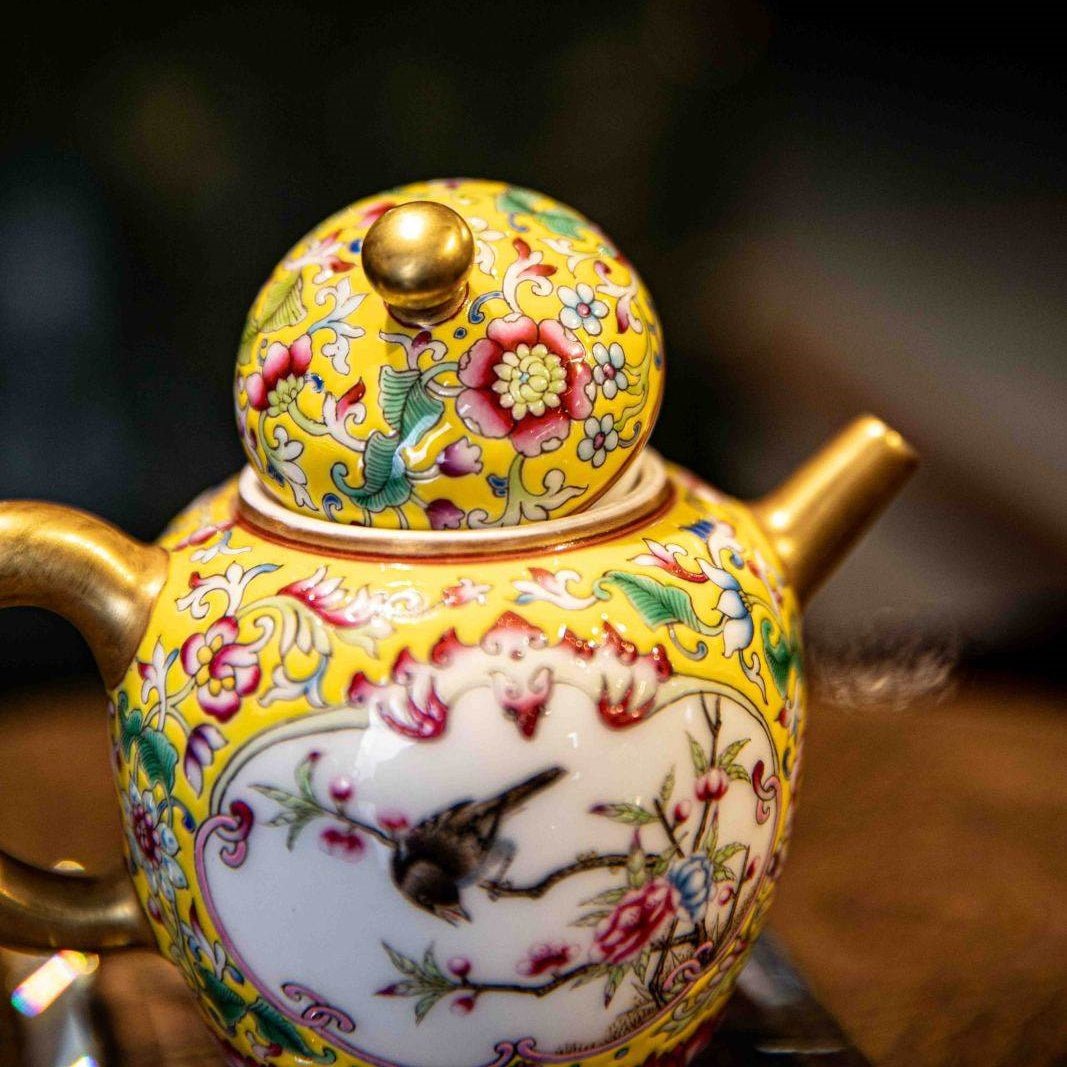 Hua Niao 180cc - Jing De Zhen Porcelain Teapot - zycs_China