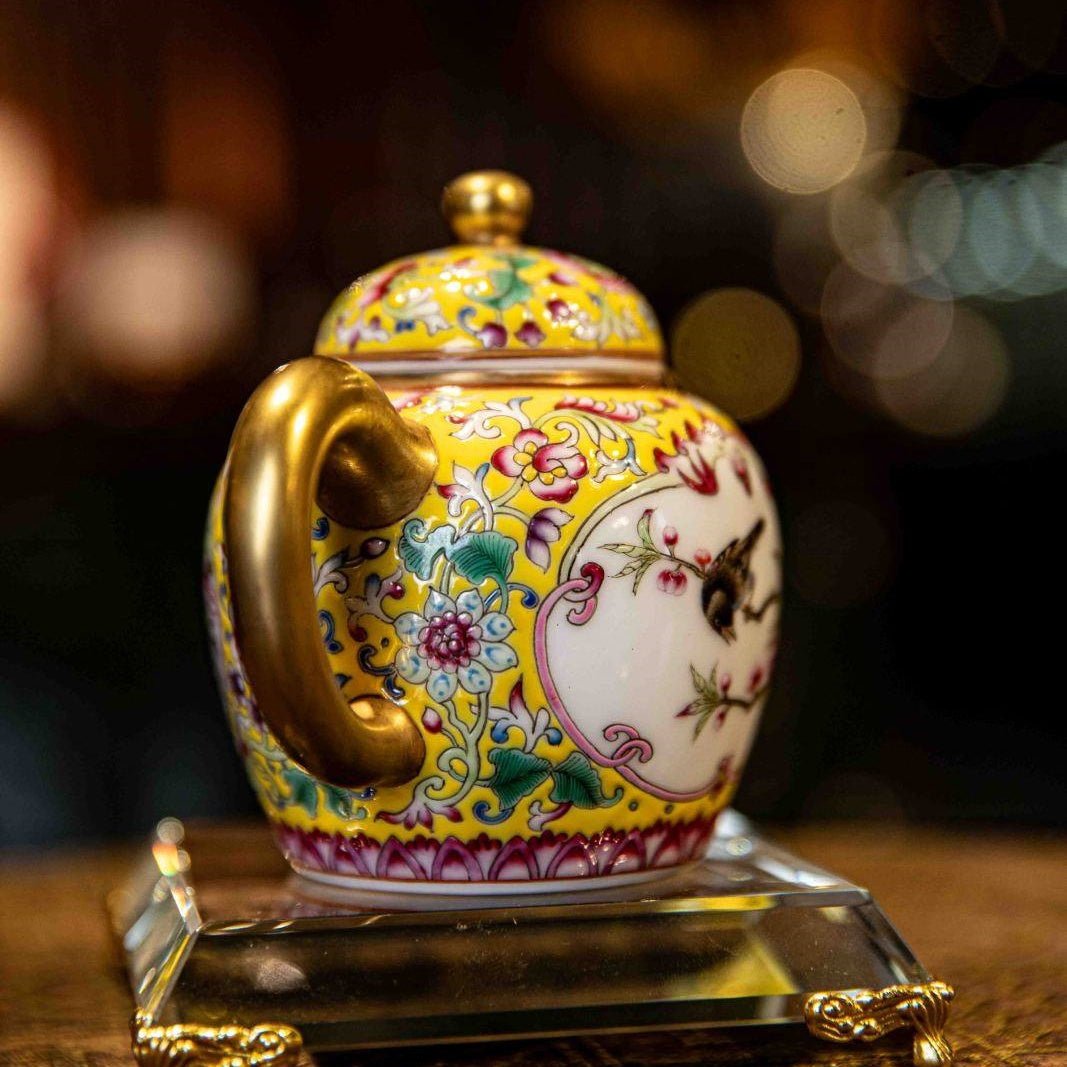 Hua Niao 180cc - Jing De Zhen Porcelain Teapot - zycs_China