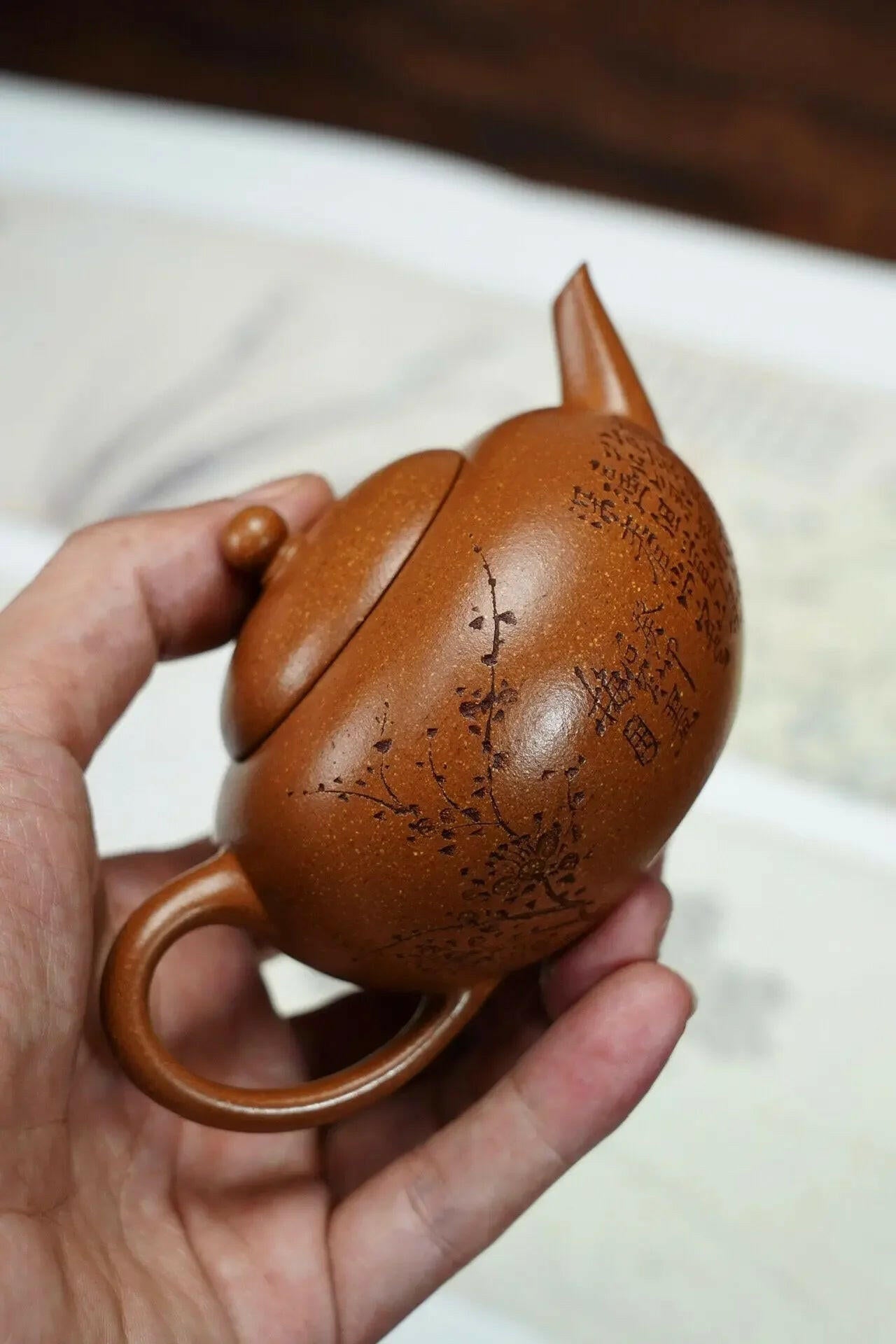 Hua Yun Shui Ping Teapot 180cc - Yixing Handmade Teapot - zycs_China