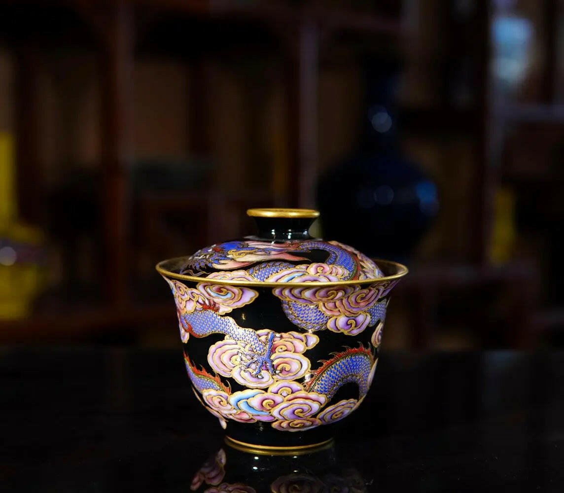 Huan Ying Long Wen - Jing De Zhen Porcelain Gaiwan - zycs_China