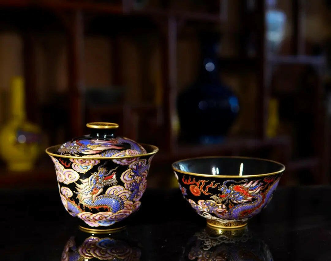 Huan Ying Long Wen - Jing De Zhen Porcelain Gaiwan - zycs_China