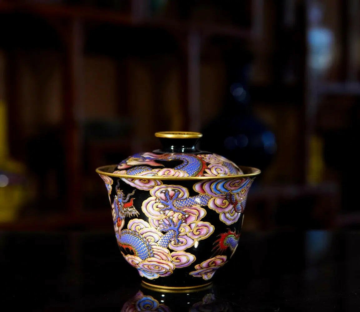 Huan Ying Long Wen - Jing De Zhen Porcelain Gaiwan - zycs_China